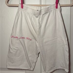 PRETTYLITTLETHING white biker shorts